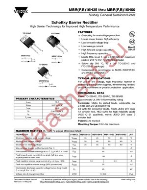 MBRB16H50HE3/81 datasheet  